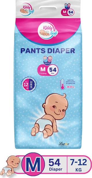 KiddySoft Baby Diaper Pants | Super Absorbent- Crisscross Top Layer | 7-12 KG | Pack of 1 - M