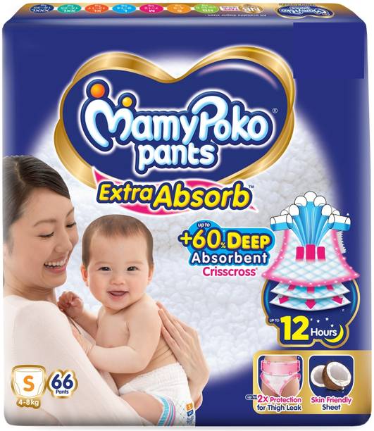 MamyPoko Pants Extra Absorb Baby Diapers,4-8 kg - S