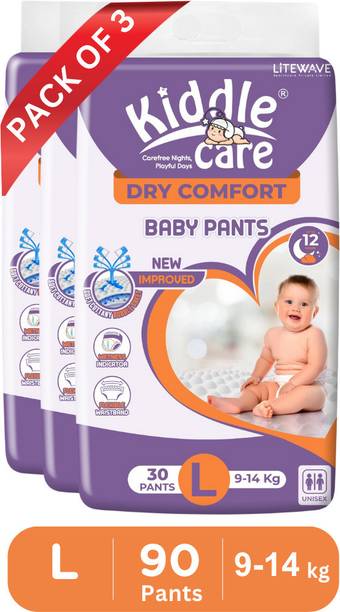 Kiddle Care Dry Comfort Baby Diaper Pants | Large | 9-14 Kg | Pack of 3 - L