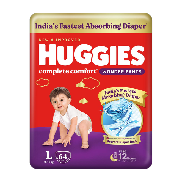 Huggies Complete Comfort Wonder Pant Diapers - L