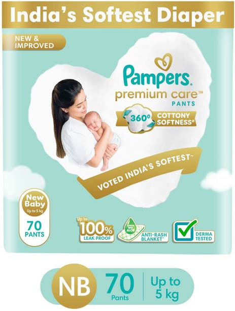 Pampers Premium Care Pants with 360 Cottony Softness - New Born