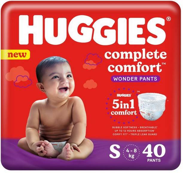 Huggies Complete Comfort Wonder Pants Small with 5 in 1 Comfort - S