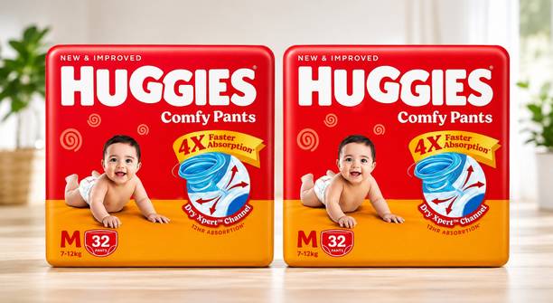 Huggies Double Pack Comfort Care Pant Diapers - M