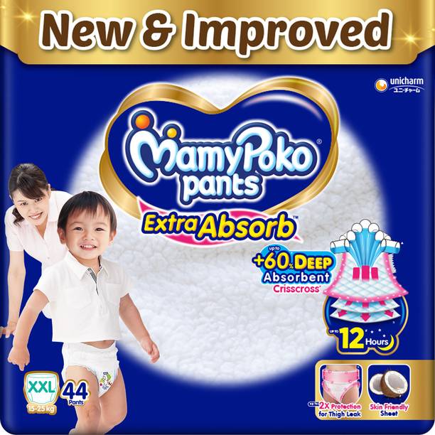 MamyPoko Pants Extra Absorb Baby Diapers,15-25 kg - XXL (44 Piece