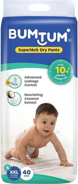 BUMTUM Superlock Diapers Pants with Superlock Gel Technology |Coconut Extracts - XXL