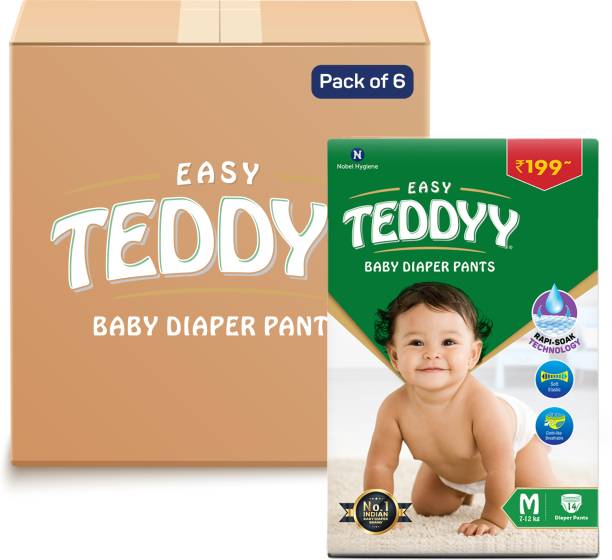 TEDDYY Baby Diapers Pants Easy Medium 84 Count - M