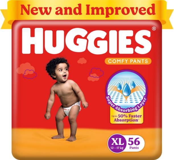 Huggies Comfy Baby Diaper Pants, Upto 50% Faster Absorption - XL