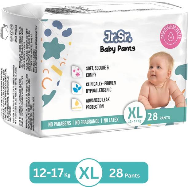 Jr. Sr. Baby Diaper Pants with Advanced Leak Protection | Soft & Comfortable | Pack of 1 - XL
