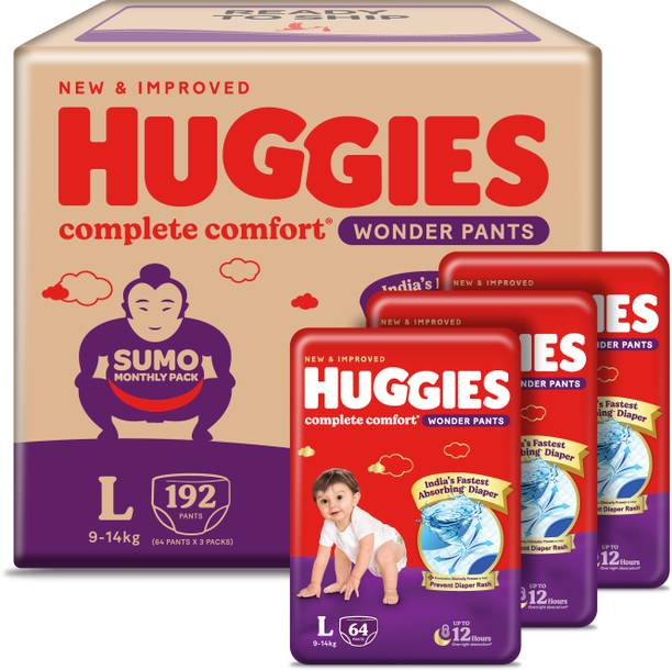 Huggies Complete Comfort Wonder Pants, India's Fastest Absorbing Diaper | - L