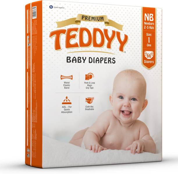 TEDDYY Baby Diapers Pants Arabic Premium New Born 66 Count - New Born