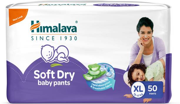 HIMALAYA Soft Dry Baby Pants Diaper | 12-17 kg | Ultra Absorbent Leak-Proof Pant Diapers - XL