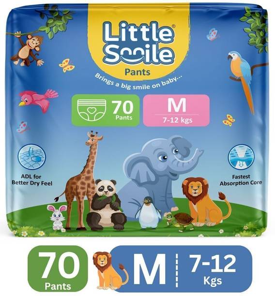 Little Smile Better Dry Feel Baby Diaper Pants Medium - M (70 P