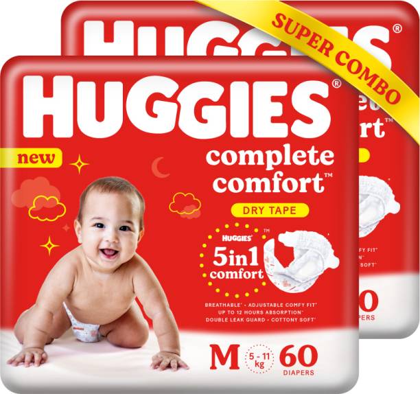 Huggies Complete Comfort Dry Tape Baby Diaper - M