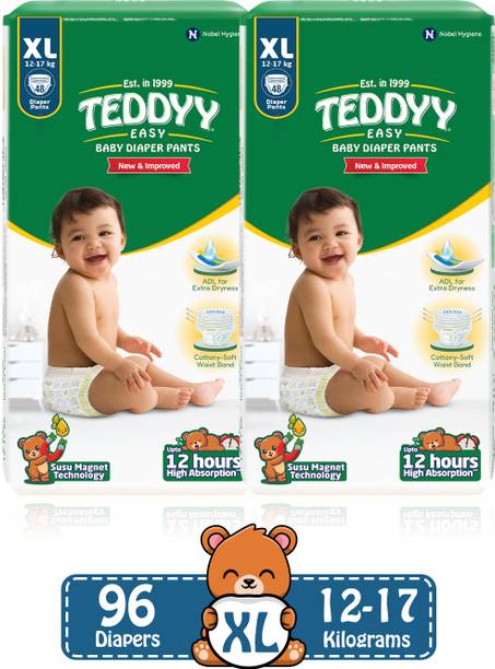 TEDDYY Easy Diaper Pants with Rash Protection and 3x Faster absorption Technology - XL