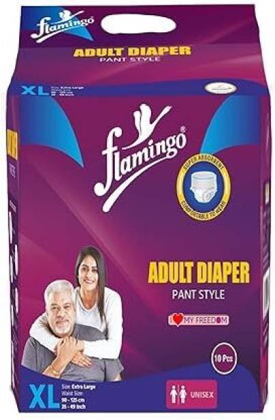 rsc healthcare FLAMINGO adult diaper pant style (L Size_White) 10 pc Adult Diapers - L