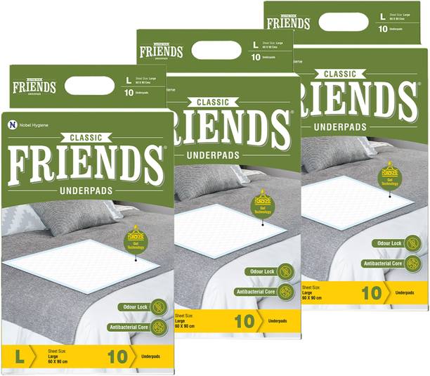 FRIENDS Classic Disposable Underpads ,Soft & Super Absorbency 60x