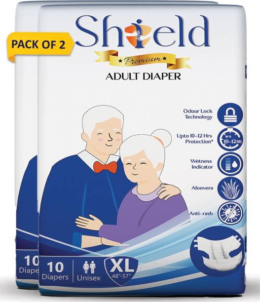 SHIELD Premium Tape Style | Pack of 2 | Adult Diapers - XL