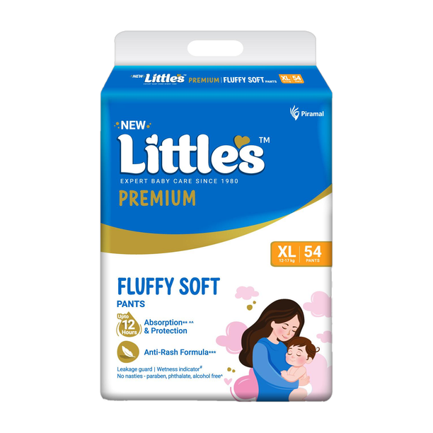 Little's Premium Fluffy Soft with Wetness Indicator Pant Diapers - XL