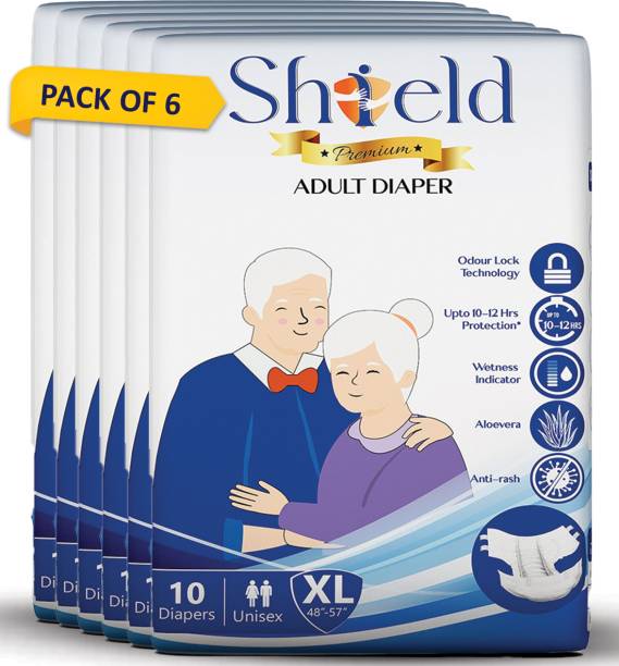 SHIELD Premium Tape Style | Pack of 6 | Adult Diapers - XL