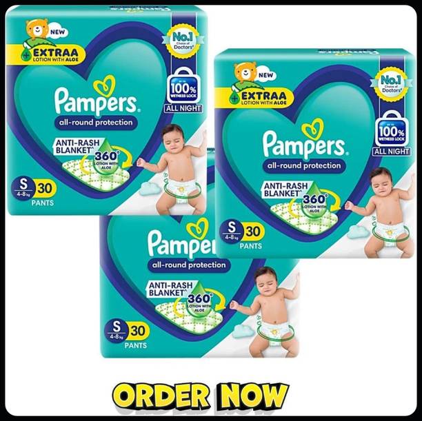Pampers Baby Diapers-S Size(Pack of 3)-25N42 - S