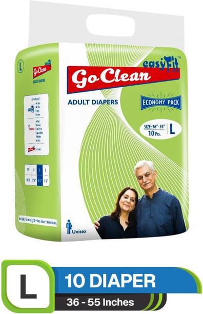 easyFit GoClean Adult Diapers Economy Pack Unisex Disposable Diaper Waist- 36-55 - L