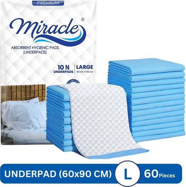 miracle Soft and Super Absorbent Disposable Underpads Adult Diapers - L