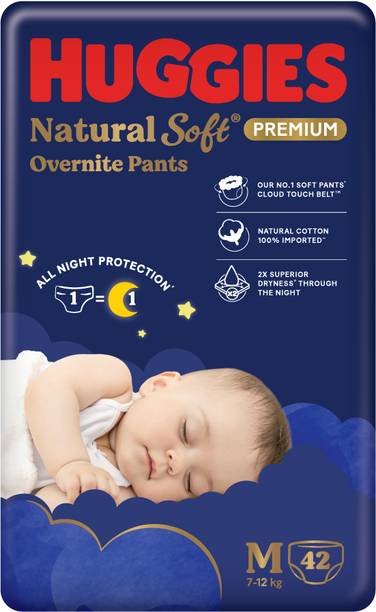 Huggies Natural Cloud Soft Premium Pant Diapers - M