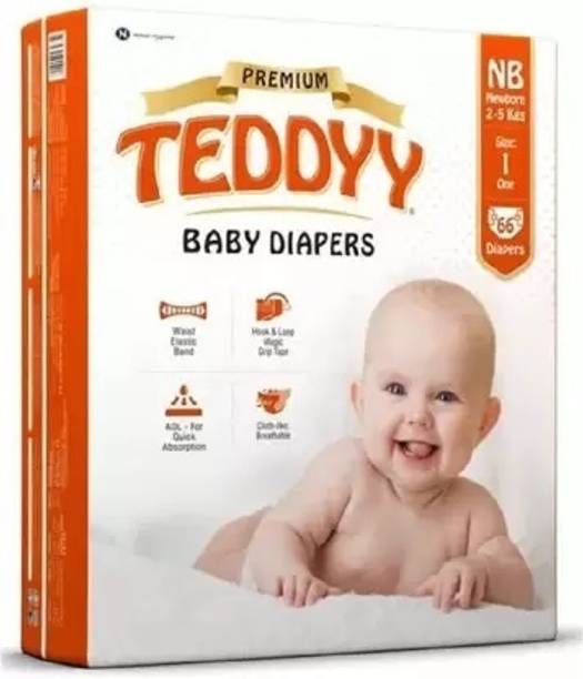 TEDDYY Teddy Easy Premium Tape Diaper - New Born (66 Pieces) - New Born