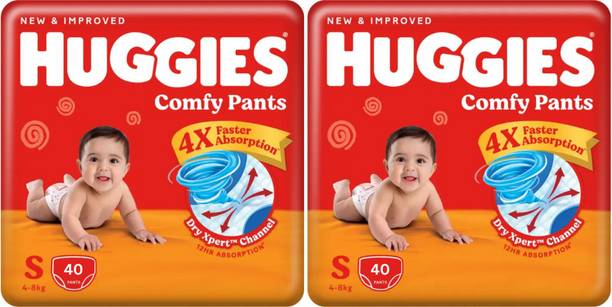 Huggies Soft & Dry Baby Diapers Large Size Double Pack - S