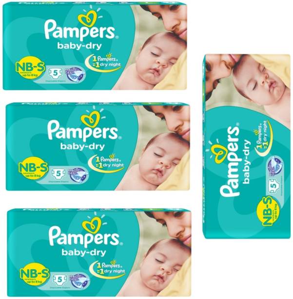 Pampers Baby dry diaper NBS nbs 5+5+5+5 PACK OF 4 - New...