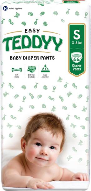 TEDDYY Easy Diaper Pants with Rash Protection and 3x Faster absorption Technology Pant Diapers - S