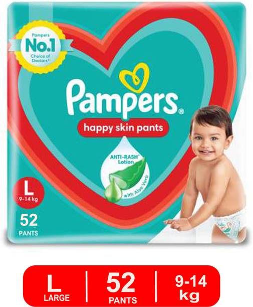 Pampers Happy Skin Diaper with Aloe-vera - L
