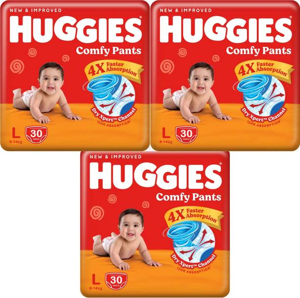 Huggies Complete Comfort Wonder Pants, India's Fastest Absorbing Diaper - L