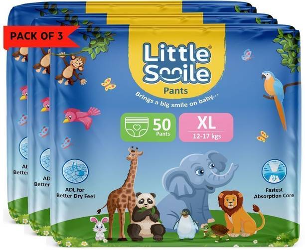 Little Smile Better Dry Feel Baby Diaper Pants | Extra Large | Pack of 3 - XL