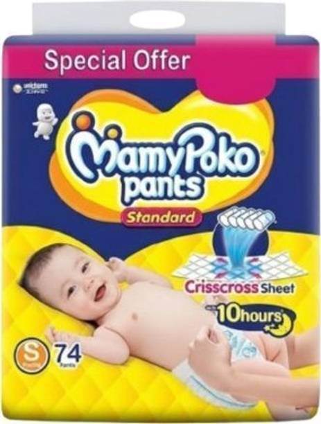 MamyPoko Standard Small Size 74 Diapers Pant Diapers - S