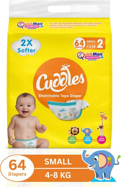 Cuddles Stretchable Tape Diapers - S