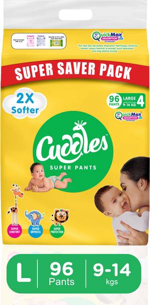Cuddles - Super Pants Super Saver Pack Pant Style Diaper - L