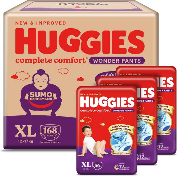 Huggies Complete Comfort Wonder Pants, India's Fastest Absorbing Diaper | - XL