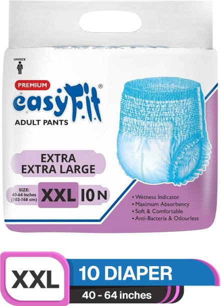 easyFit Adult Diaper Pants | Waist 40-64 inch (102-168 cm) | Unisex | Leak Proof Adult Diapers - XXL