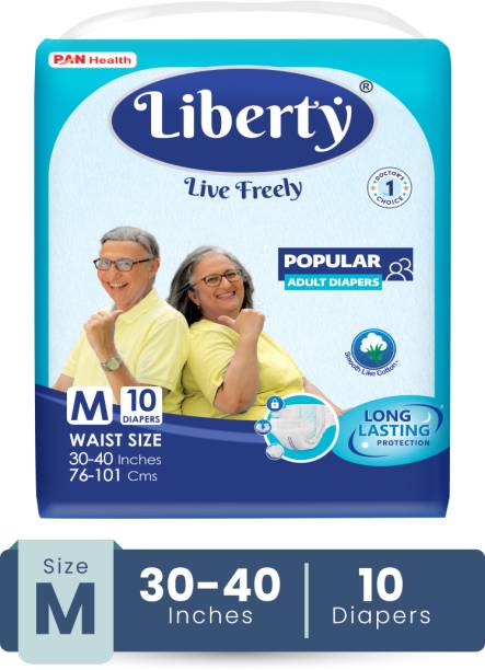 Liberty Popular Tape , Waist Size (30-40 inches), Pack of 1 Adult Diapers - M