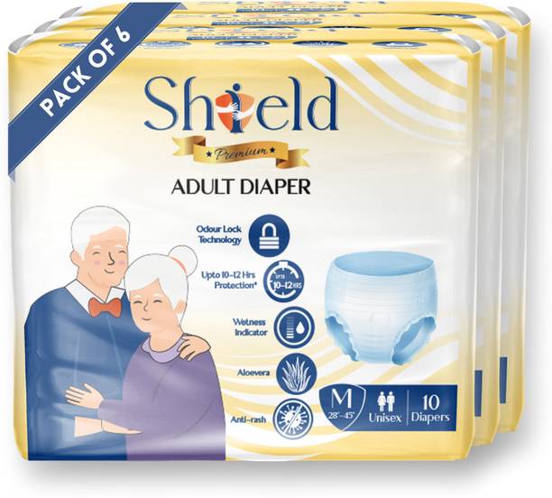 SHIELD Premium Pant Style | Pack of 6 | Adult Diapers - M