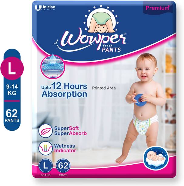Price History of Wowper Fresh Baby Diapers Pants by Doms| Wetness