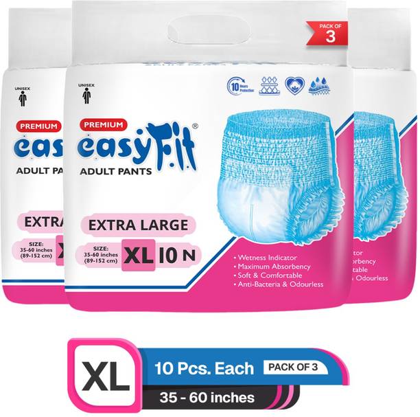 easyFit Adult Diaper Pants | Waist 35-60 inch (89-152 cm) | Unisex | Leak Proof Adult Diapers - XL