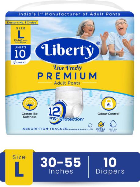Liberty Premium Pants, Waist Size (30-55 Inches), Pack of 1 Adult Diapers - L
