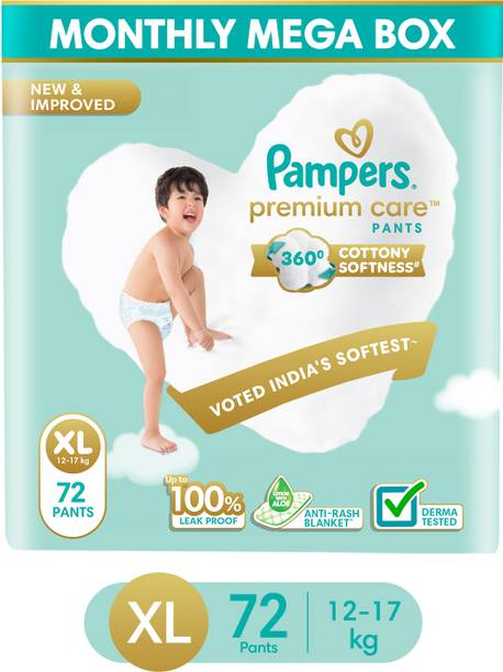 Pampers Premium Care Diaper Pants with 360 Cottony Softness - XL