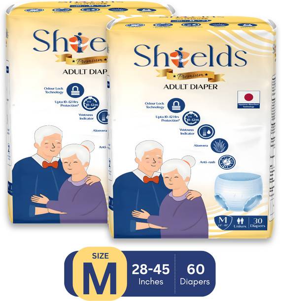Shields Premium Pant Style | Pack of 2 | Adult Diapers - M