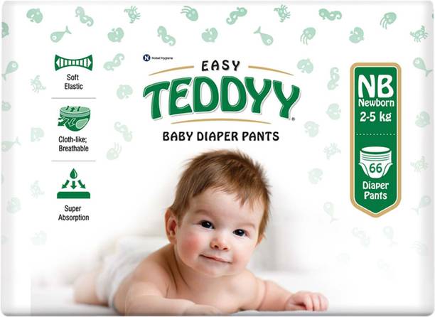 TEDDYY Easy Diaper Pants with Rash Protection and 3x Faster absorption Technology Pant Diapers - New Born