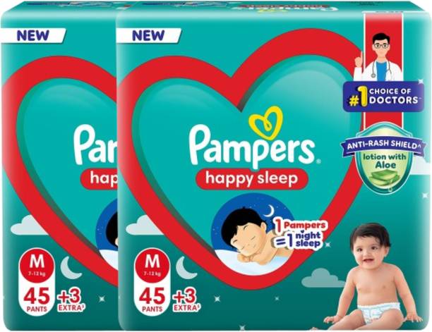 Pampers Happy Skin Pants Combo of 2 Pack - M