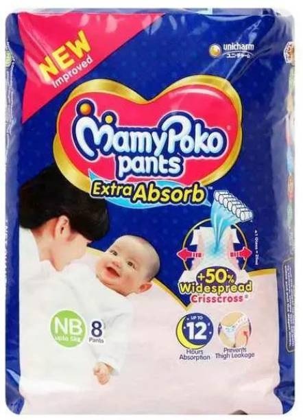 MamyPoko Pants Extra Absorb Diaper Pants NB - 8 Diapers - New Born
