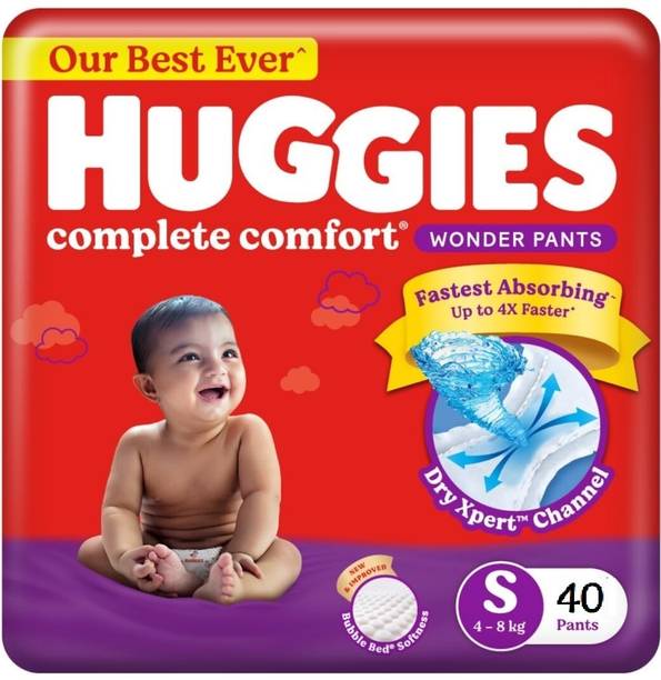 Huggies Complete Comfort Wonder Pants Dry Xpert Channel Small Size S-40 (pack of 1) - S